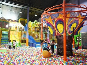 Um playground interno instalado em Melbourne