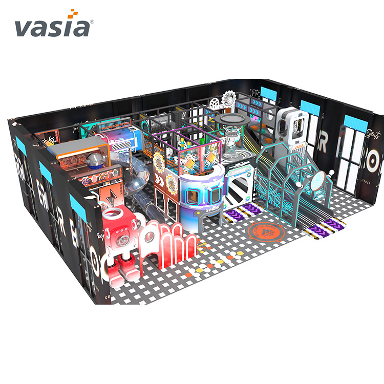 Tema de espaço comercial interno para playground - Vasia