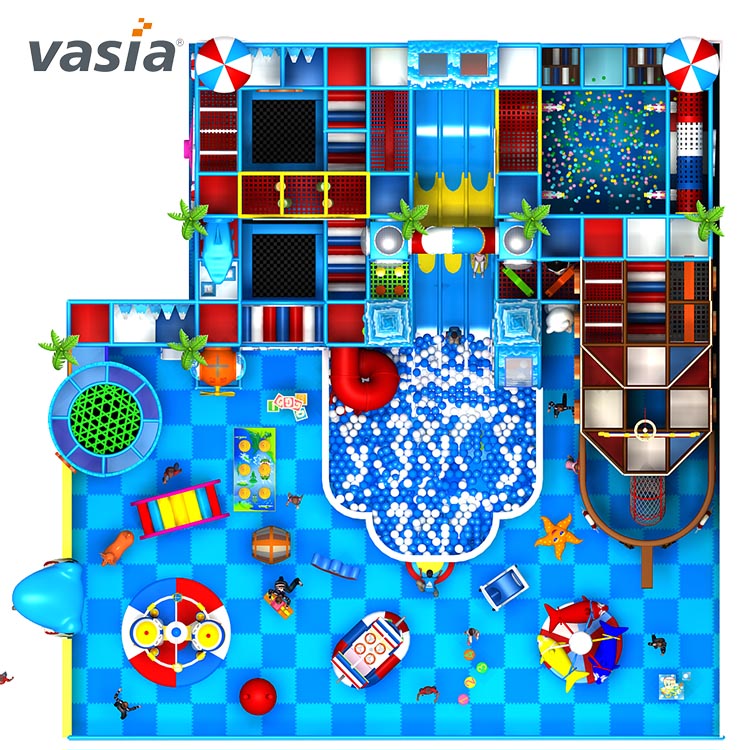 Playground interno com tema oceânico personalizado - Vasia