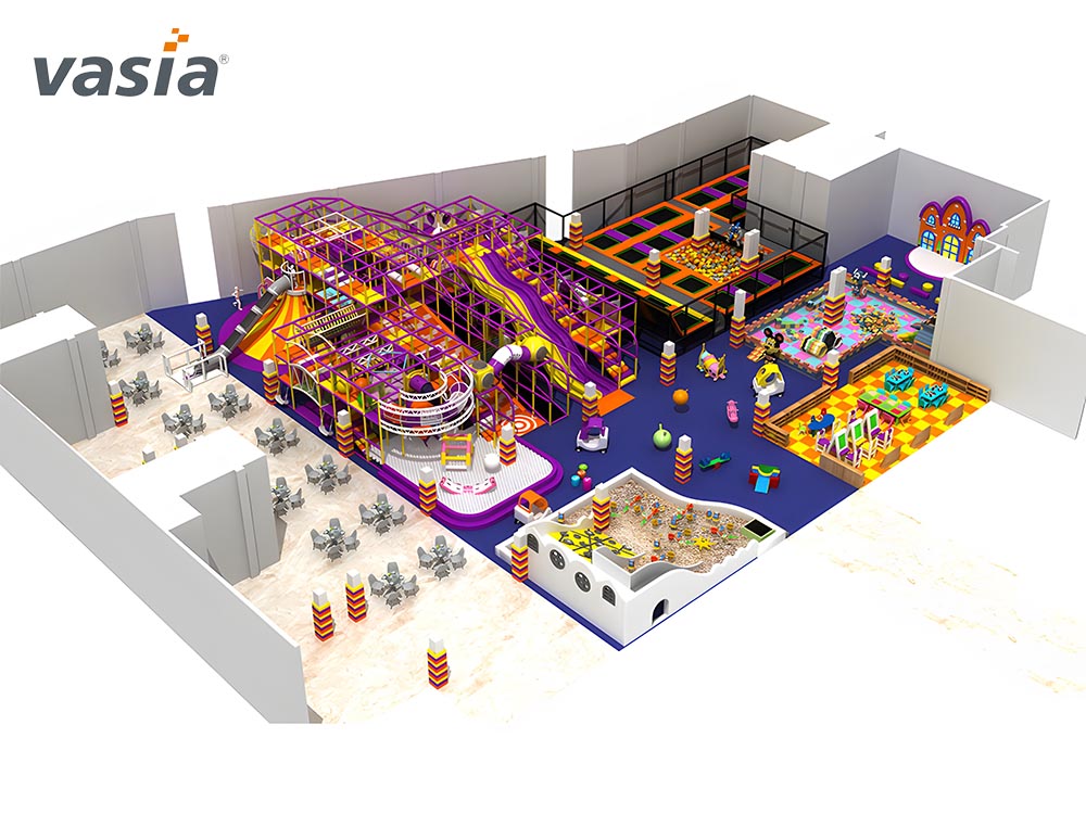 playground interno com tema de doces W0034