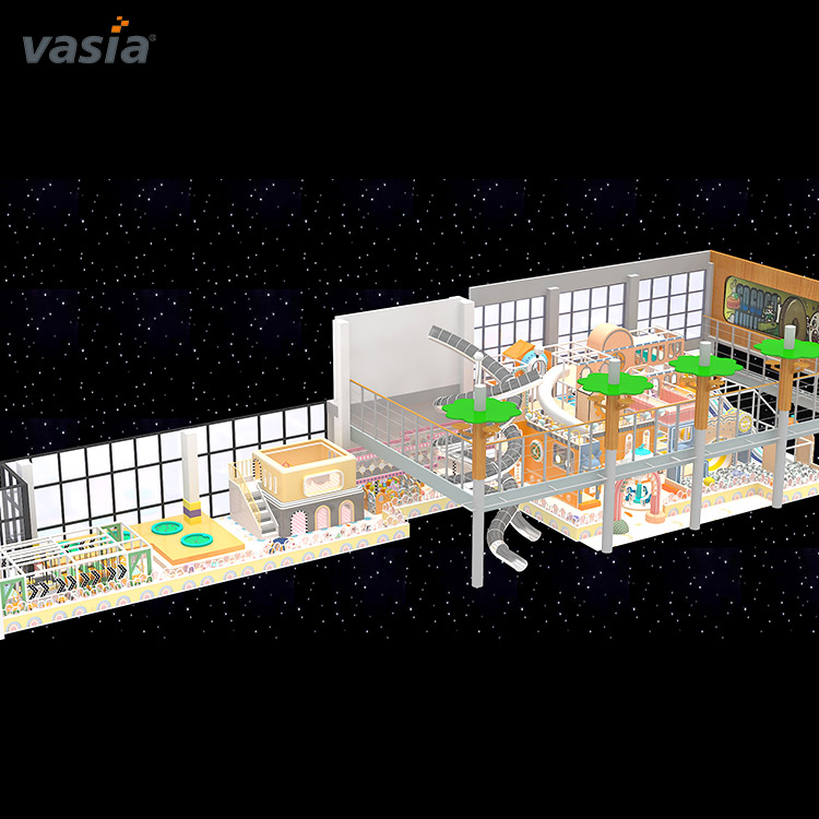 Equipamento de jogo macio com tema moderno para playground interno infantil - Vasia