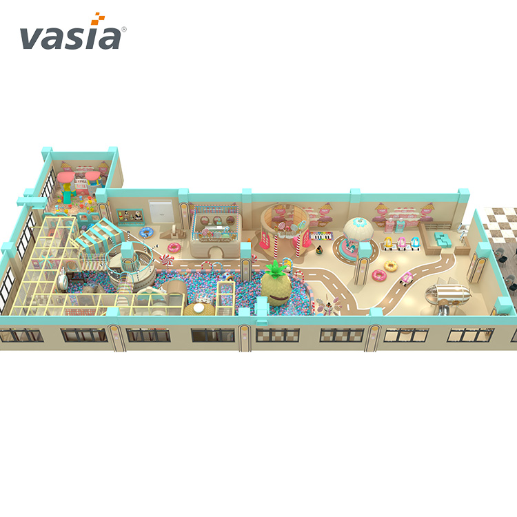 Plano de playground interno com lista de preços