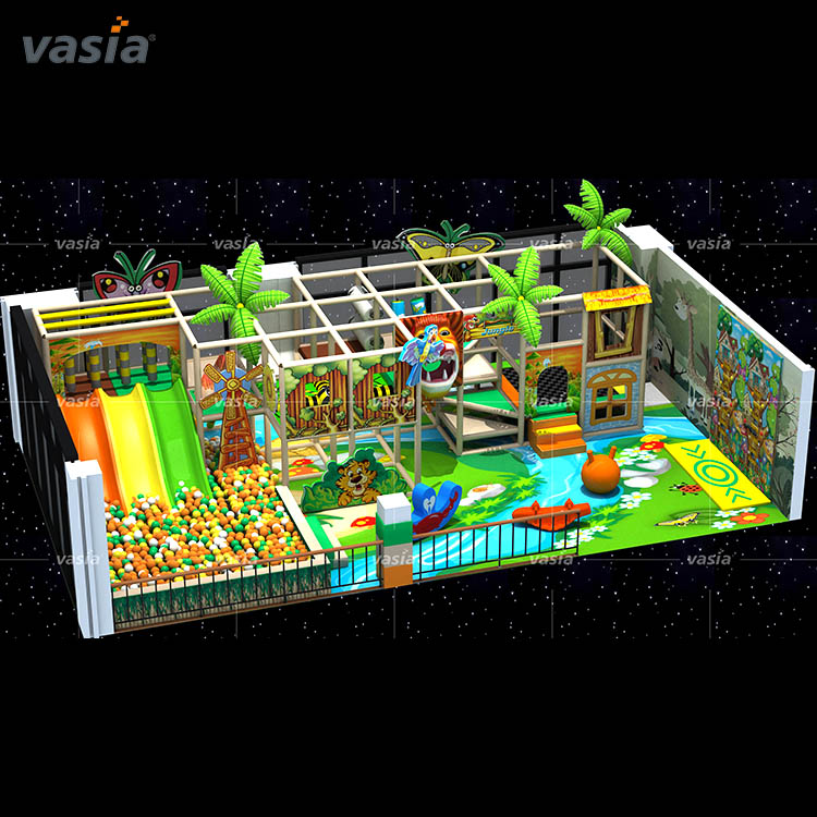 Centro de recreação com tema florestal, equipamento de playground interno para crianças - Vasia