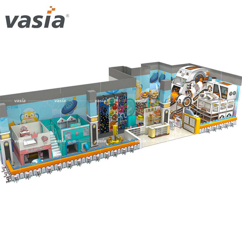 Equipamento temático de espaço de playground interno para crianças - Vasia