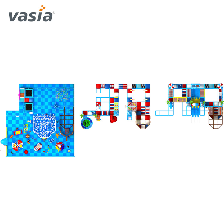 Playground interno com tema oceânico personalizado - Vasia