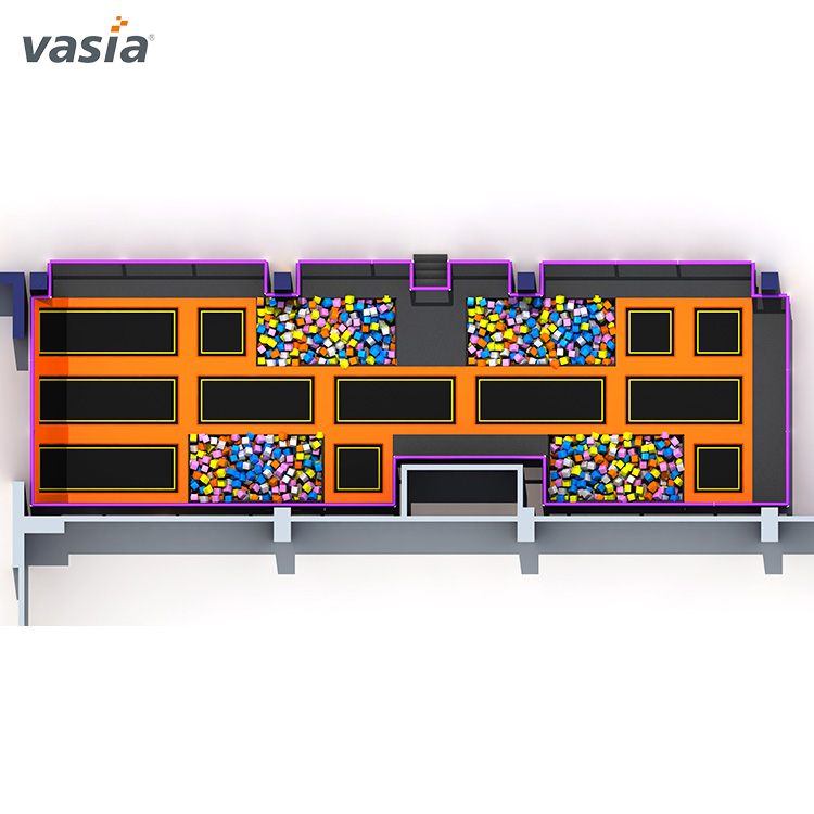 Parque multifuncional de trampolim interno para jovens-Vasia