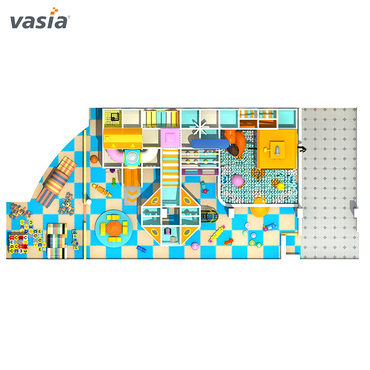 Equipamento de playground interno para crianças com tema doce Sweet Home - Vasia