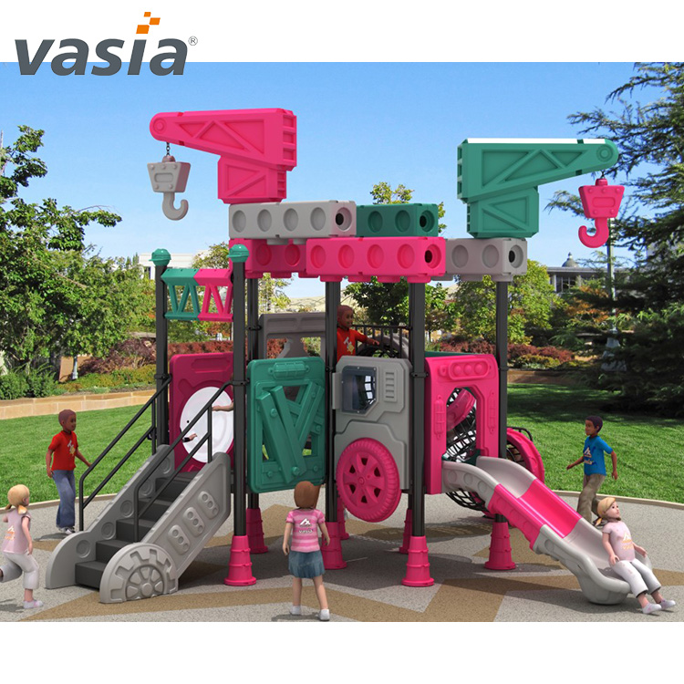 Conjunto de playground de plástico ao ar livre