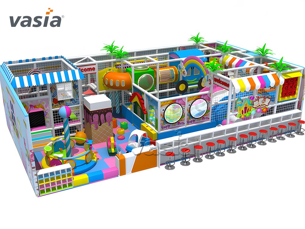 playground interno com tema de doces W0033
