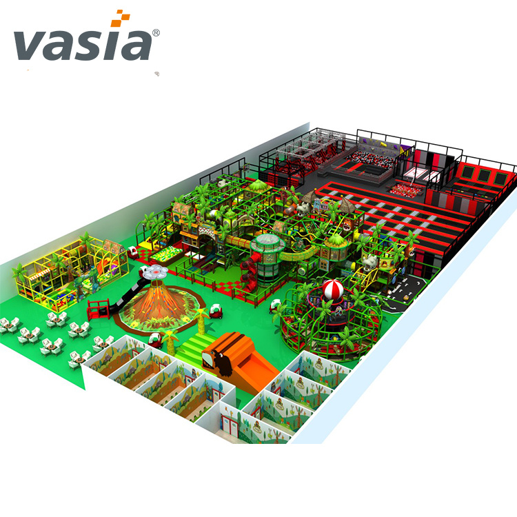 Playground interno de alto padrão sobre tema selva-Vasia