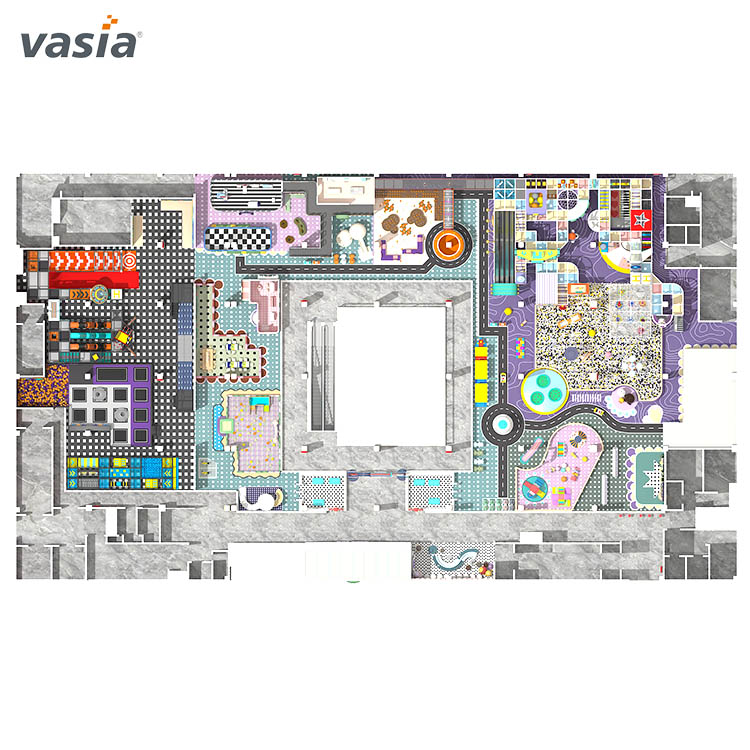 Parque temático comercial moderno para crianças playground interno - Vasia