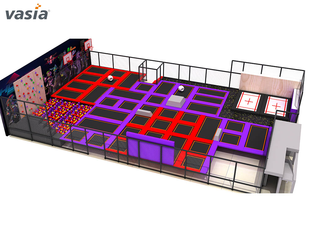 &aacute;rea de trampolim W0001