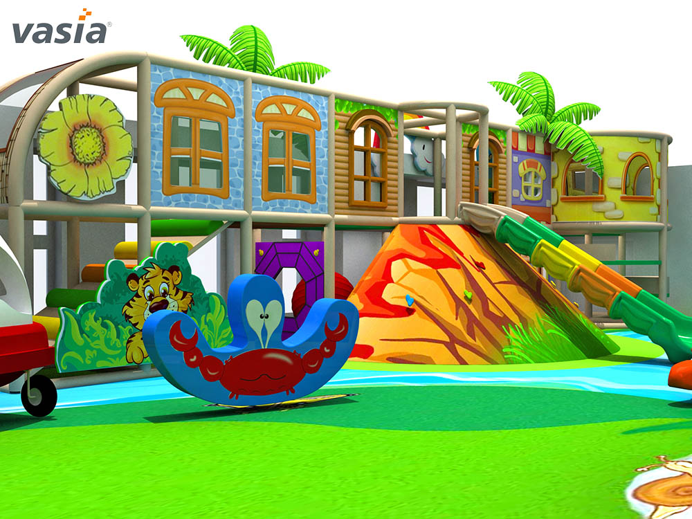 playground interno com tema de selva z0001