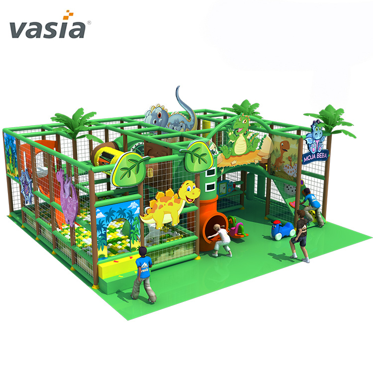 Equipamento de playground interno para crianças estilo floresta verde - Vasia