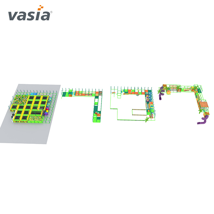 Playground de trampolim interno profissional para crianças comercial-Vasia