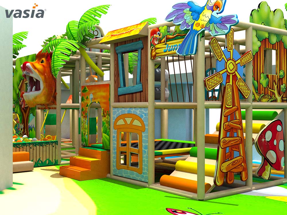 playground interno com tema de selva z0002