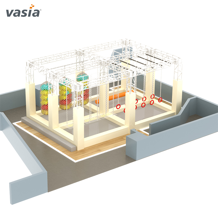 Campo de jogos interno personalizado comercial da pista de obstáculos Ninja