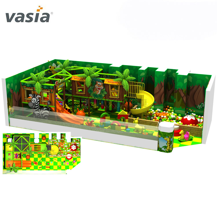 Parque infantil interno estilo verde ambiental Jungle Gym-Vasia