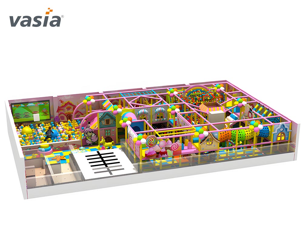 playground interno com tema de doces W0032