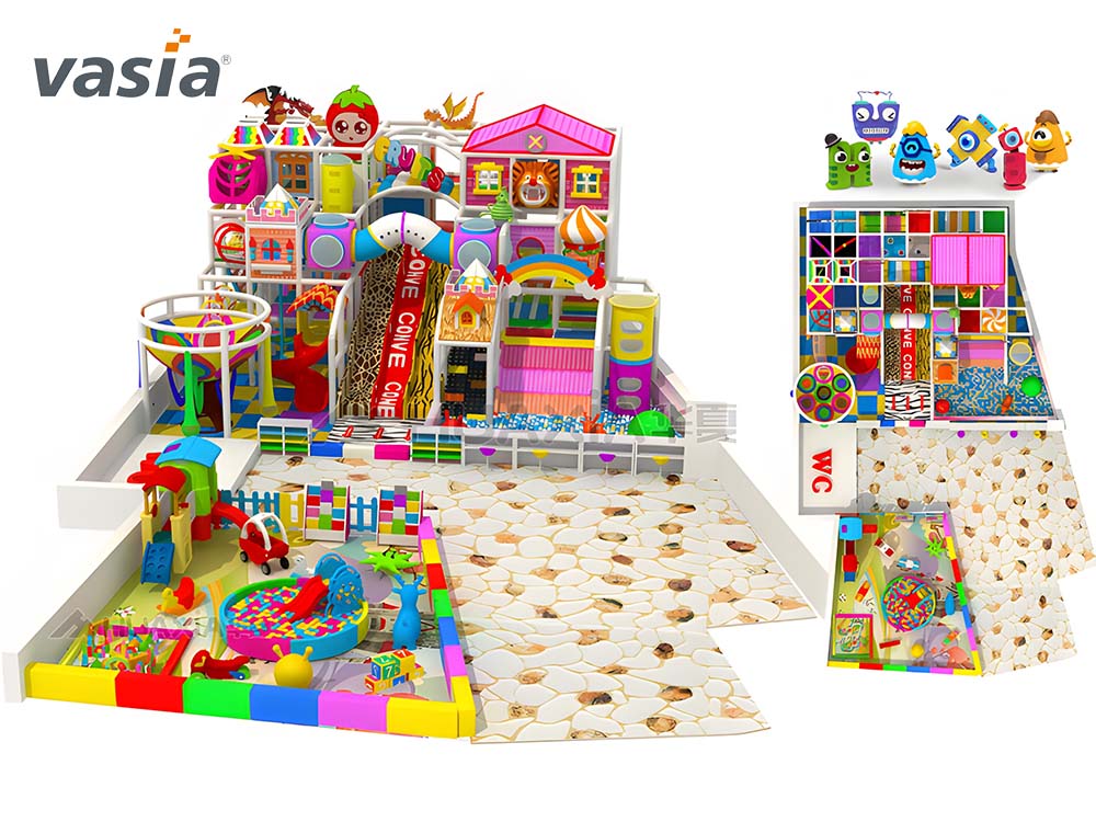 playground interno com tema de doces W0031