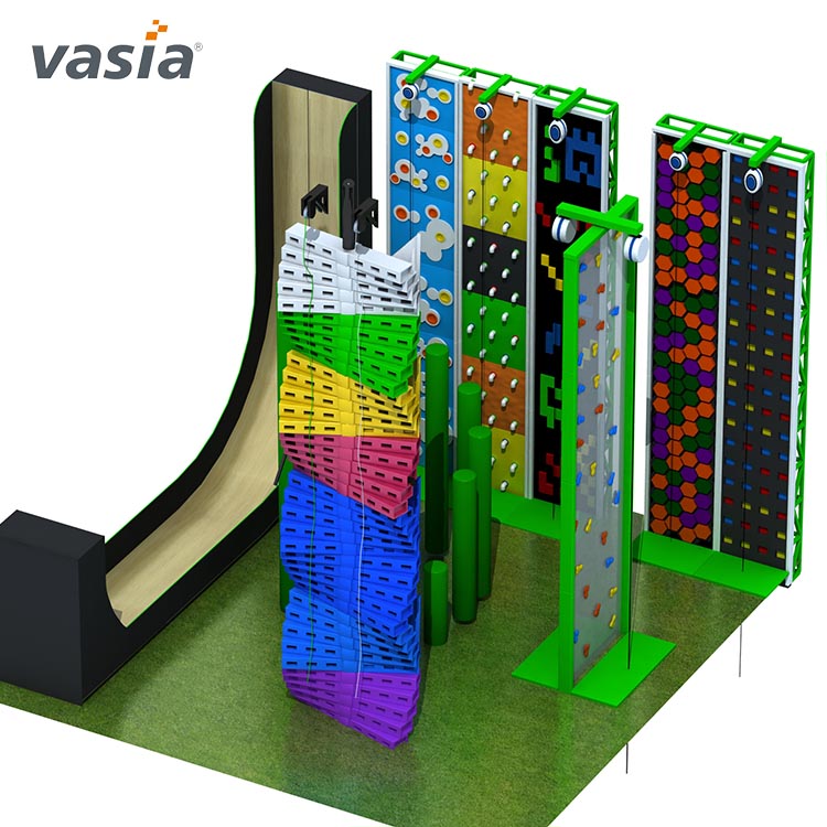 Parque de Trampolim com Escalada-Vasia