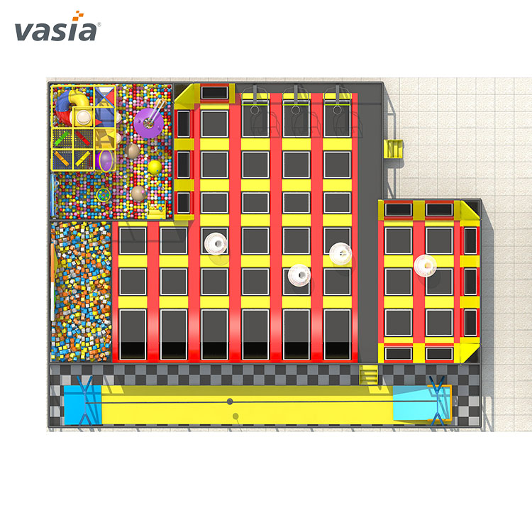 Mais recente parque de trampolim comercial do jardim de infância-Vasia